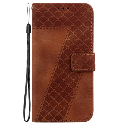 For OnePlus 11 Seven-shaped Embossed Leather Phone Case(Brown) by buy2fix