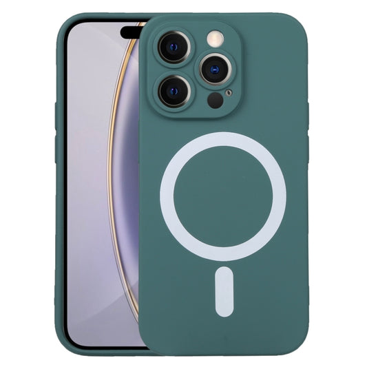 For iPhone 16 Pro Max Liquid Silicone Magsafe Phone Case(Dark Green) - iPhone 16 Pro Max Cases by buy2fix | Online Shopping UK | buy2fix