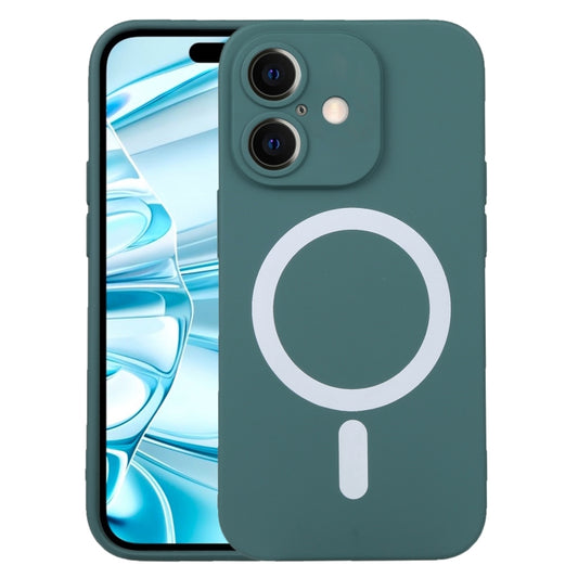 For iPhone 16 Plus Liquid Silicone Magsafe Phone Case(Dark Green) by buy2fix