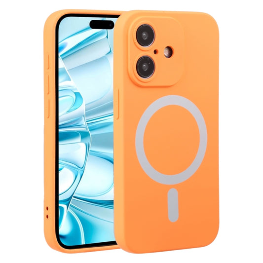 For iPhone 16 Plus Liquid Silicone Magsafe Phone Case(Orange) - iPhone 16 Plus Cases by buy2fix | Online Shopping UK | buy2fix