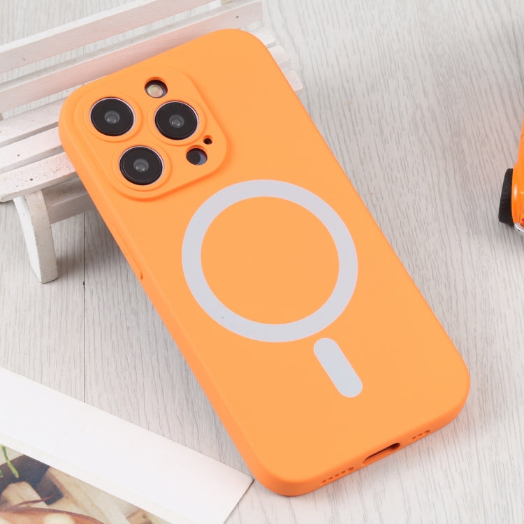 For iPhone 16 Plus Liquid Silicone Magsafe Phone Case(Orange) - iPhone 16 Plus Cases by buy2fix | Online Shopping UK | buy2fix