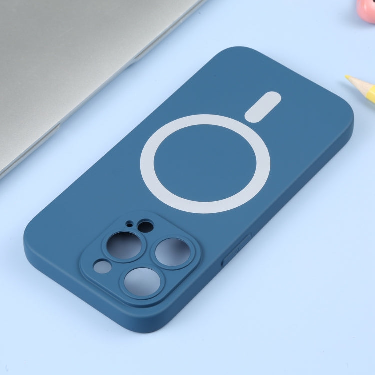 For iPhone 16 Liquid Silicone Magsafe Phone Case(Blue) - iPhone 16 Cases by buy2fix | Online Shopping UK | buy2fix