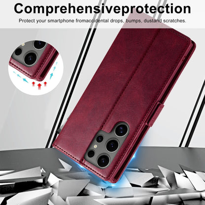 For Samsung Galaxy S24 Ultra LC.IMEEKE RFID Anti-theft Leather Phone Case(Red) - Galaxy S24 Ultra 5G Cases by LC.IMEEKE | Online Shopping UK | buy2fix