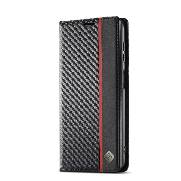 For Samsung Galaxy S23 FE 5G LC.IMEEKE Carbon Fiber Leather Phone Case(Vertical Black) - Galaxy S23 FE 5G Cases by LC.IMEEKE | Online Shopping UK | buy2fix