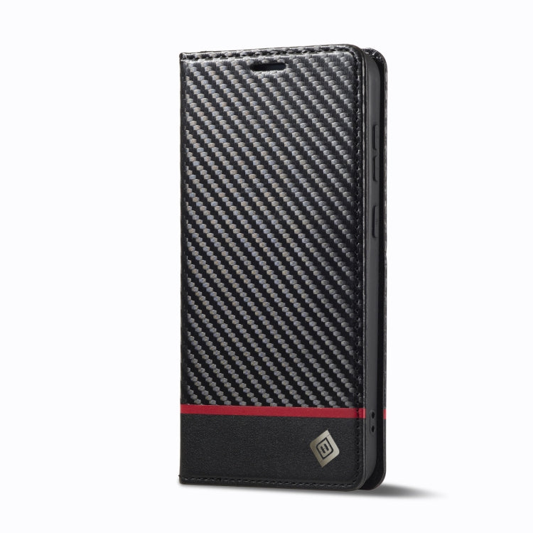 For Samsung Galaxy S24+ 5G LC.IMEEKE Carbon Fiber Leather Phone Case(Horizontal Black) by LC.IMEEKE