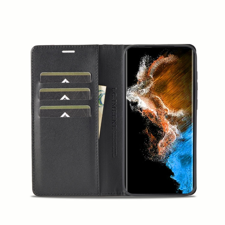 For Samsung Galaxy S24+ 5G LC.IMEEKE Carbon Fiber Leather Phone Case(Horizontal Black) by LC.IMEEKE