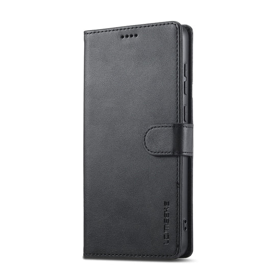 For Samsung Galaxy A05 LC.IMEEKE Calf Texture Leather Phone Case(Black) by LC.IMEEKE