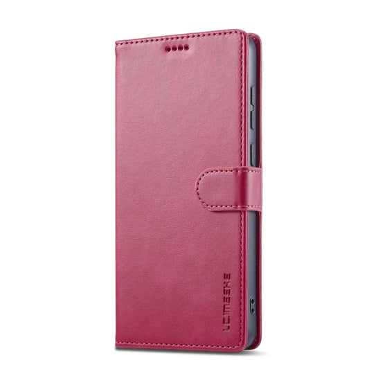 For Samsung Galaxy A05 LC.IMEEKE Calf Texture Leather Phone Case(Red) by LC.IMEEKE