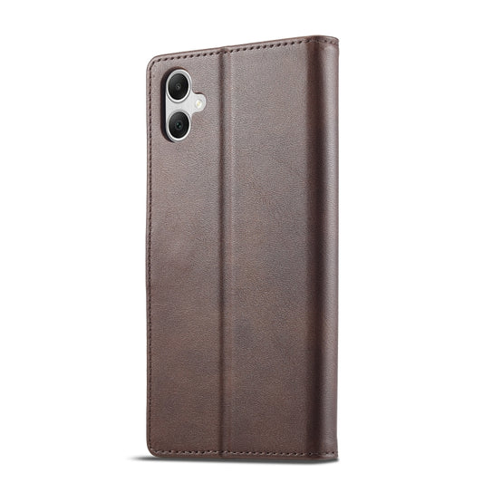For Samsung Galaxy A05 LC.IMEEKE Calf Texture Leather Phone Case(Coffee) by LC.IMEEKE