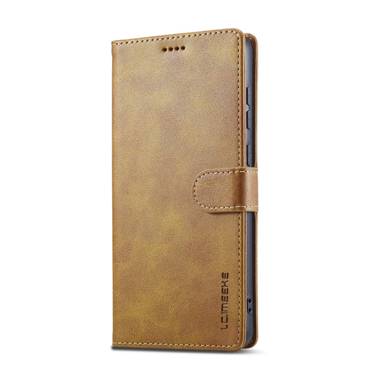 For Samsung Galaxy A05 LC.IMEEKE Calf Texture Leather Phone Case(Brown) by LC.IMEEKE