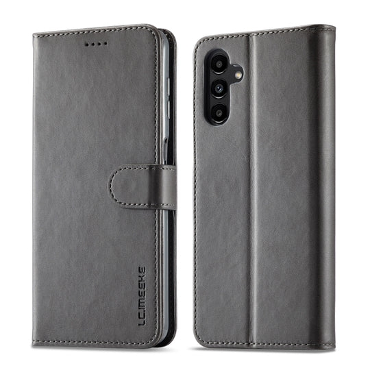 For Samsung Galaxy A35 5G LC.IMEEKE Calf Texture Leather Phone Case(Grey)