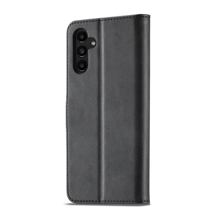 For Samsung Galaxy A55 5G LC.IMEEKE Calf Texture Leather Phone Case(Black) - Galaxy Phone Cases by LC.IMEEKE | Online Shopping UK | buy2fix