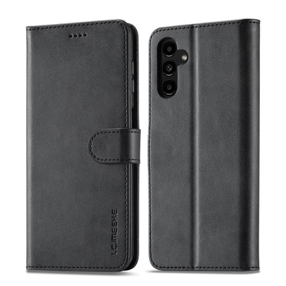 For Samsung Galaxy A25 LC.IMEEKE Calf Texture Leather Phone Case(Black) - Galaxy Phone Cases by LC.IMEEKE | Online Shopping UK | buy2fix