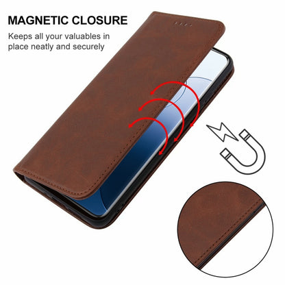 For Xiaomi 14 Pro Magnetic Closure Leather Phone Case(Brown) - 14 Pro Cases by buy2fix | Online Shopping UK | buy2fix