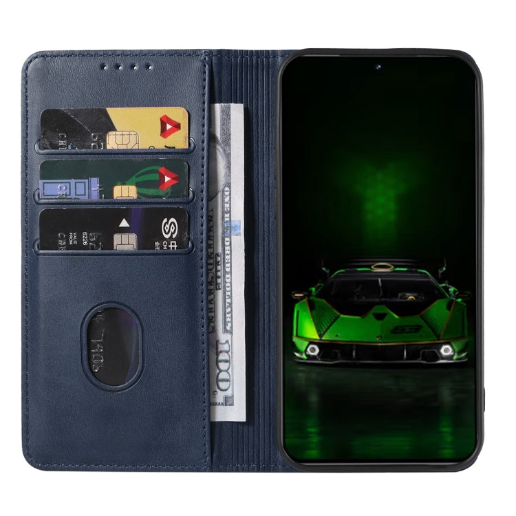 For Redmi K70 Pro Lamborghini Magnetic Closure Leather Phone Case(Blue) - Xiaomi Cases by buy2fix | Online Shopping UK | buy2fix