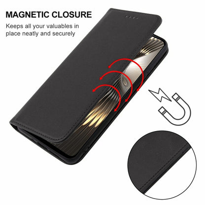 For Xiaomi Redmi Turbo 3 Magnetic Closure Leather Phone Case(Black) - Xiaomi Cases by buy2fix | Online Shopping UK | buy2fix