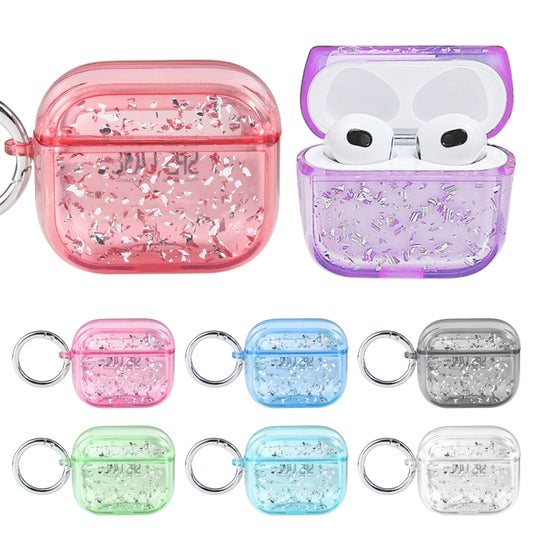 For AirPods Pro 2 Silver Foil Epoxy Bluetooth Earphone Protective Case(Black) by buy2fix