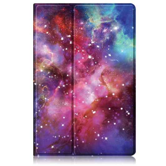 For Samsung Galaxy Tab S9+ 360 Rotation Stand Painted Smart Leather Tablet Case(Milky Way) by buy2fix