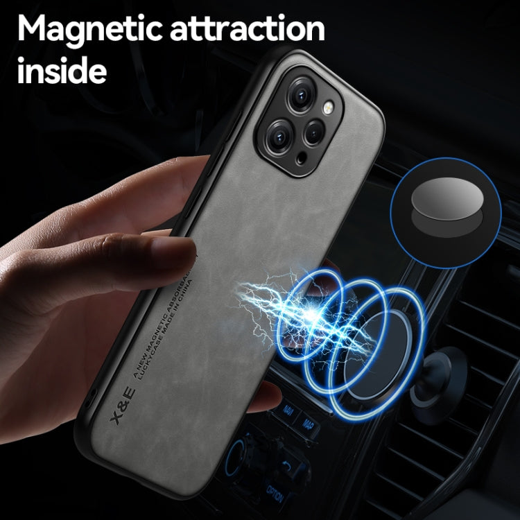 For Xiaomi 14 Skin Feel Magnetic Leather Back Phone Case(Blue) - 14 Cases by buy2fix | Online Shopping UK | buy2fix