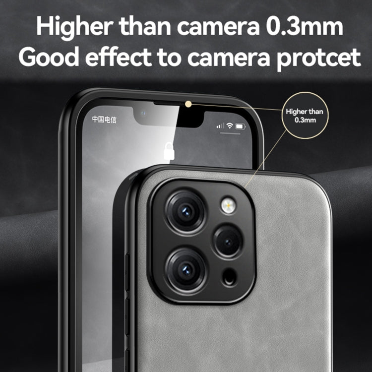 For Xiaomi Redmi Note 13 4G Skin Feel Magnetic Leather Back Phone Case(Light Grey) by buy2fix