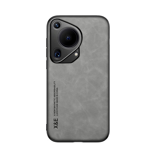 For Huawei Pura 70 Ultra Skin Feel Magnetic Leather Back Phone Case(Light Grey) by buy2fix