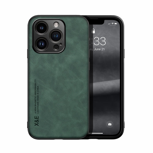 For iPhone 16 Pro Skin Feel Magnetic Leather Back Phone Case(Green) - iPhone 16 Pro Cases by buy2fix | Online Shopping UK | buy2fix