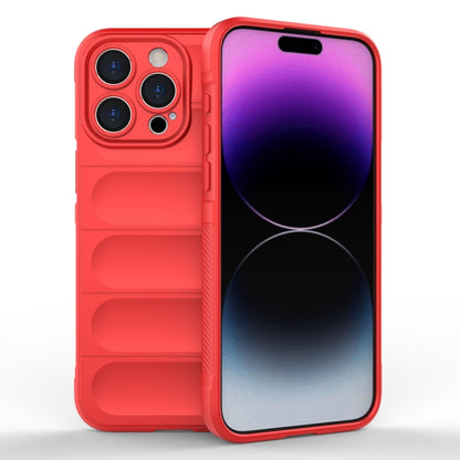 For iPhone 15 Pro Max Magic Shield TPU + Flannel Phone Case(Red) - iPhone 15 Pro Max Cases by buy2fix | Online Shopping UK | buy2fix