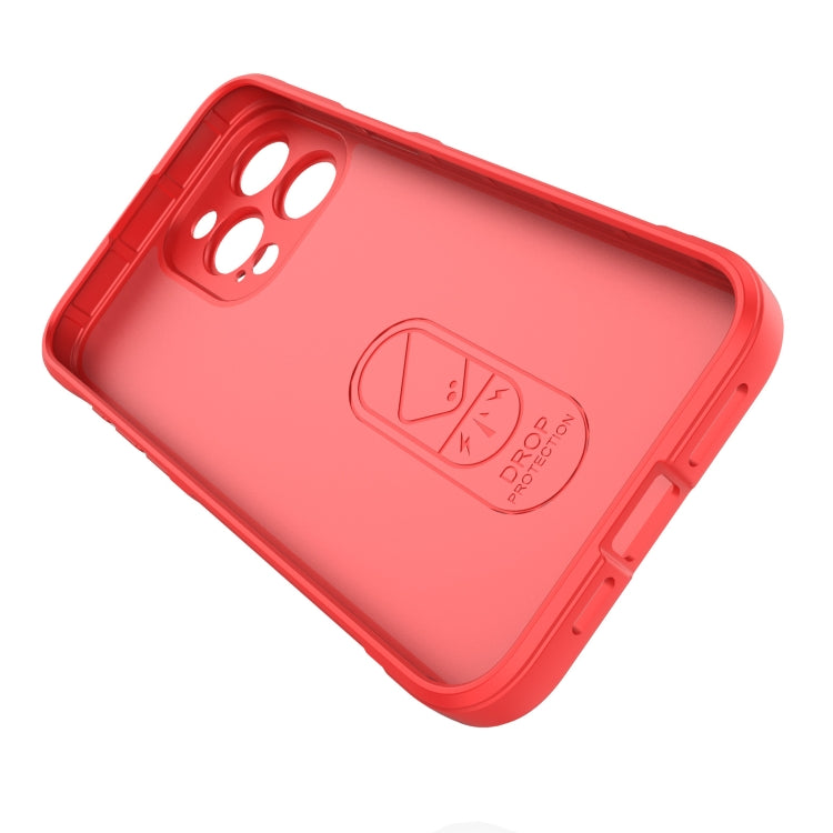 For iPhone 15 Pro Max Magic Shield TPU + Flannel Phone Case(Red) - iPhone 15 Pro Max Cases by buy2fix | Online Shopping UK | buy2fix