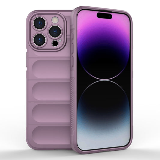 For iPhone 15 Pro Max Magic Shield TPU + Flannel Phone Case(Purple) - iPhone 15 Pro Max Cases by buy2fix | Online Shopping UK | buy2fix