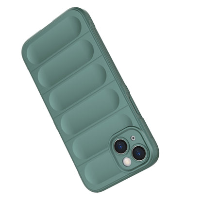 For iPhone 15 Plus Magic Shield TPU + Flannel Phone Case(Dark Green) - iPhone 15 Plus Cases by buy2fix | Online Shopping UK | buy2fix