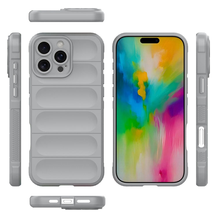 For iPhone 16 Pro Max Magic Shield TPU + Flannel Phone Case(Grey) - iPhone 16 Pro Max Cases by buy2fix | Online Shopping UK | buy2fix