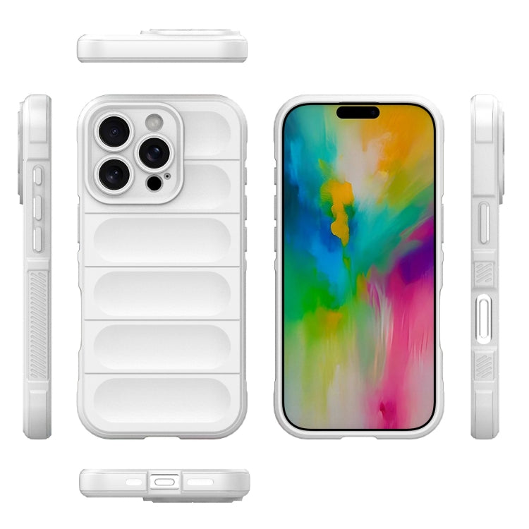 For iPhone 16 Pro Magic Shield TPU + Flannel Phone Case(White) - iPhone 16 Pro Cases by buy2fix | Online Shopping UK | buy2fix