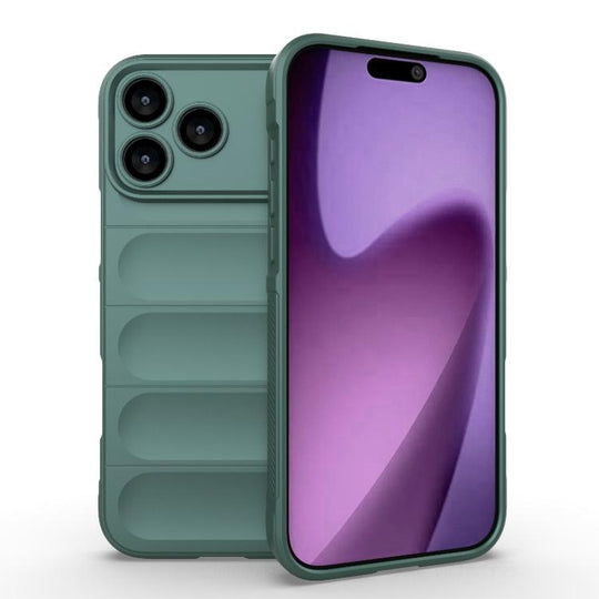For iPhone 18 Pro Max / 17 Pro Max Magic Shield TPU + Flannel Phone Case(Dark Green)