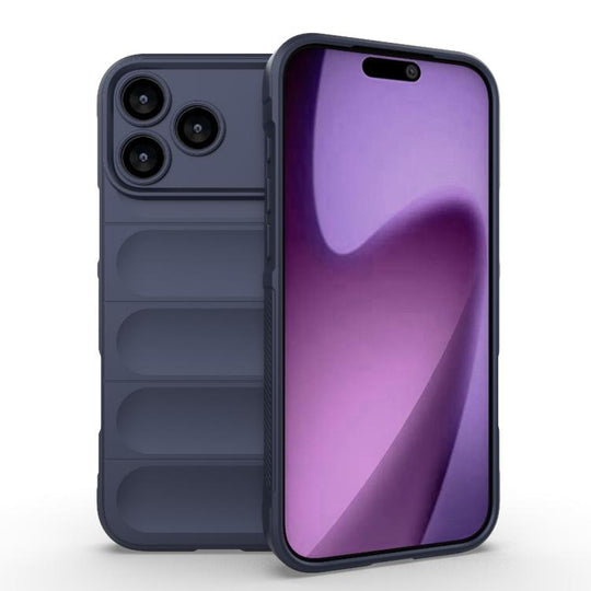 For iPhone 18 Pro Max / 17 Pro Max Magic Shield TPU + Flannel Phone Case(Dark Blue)