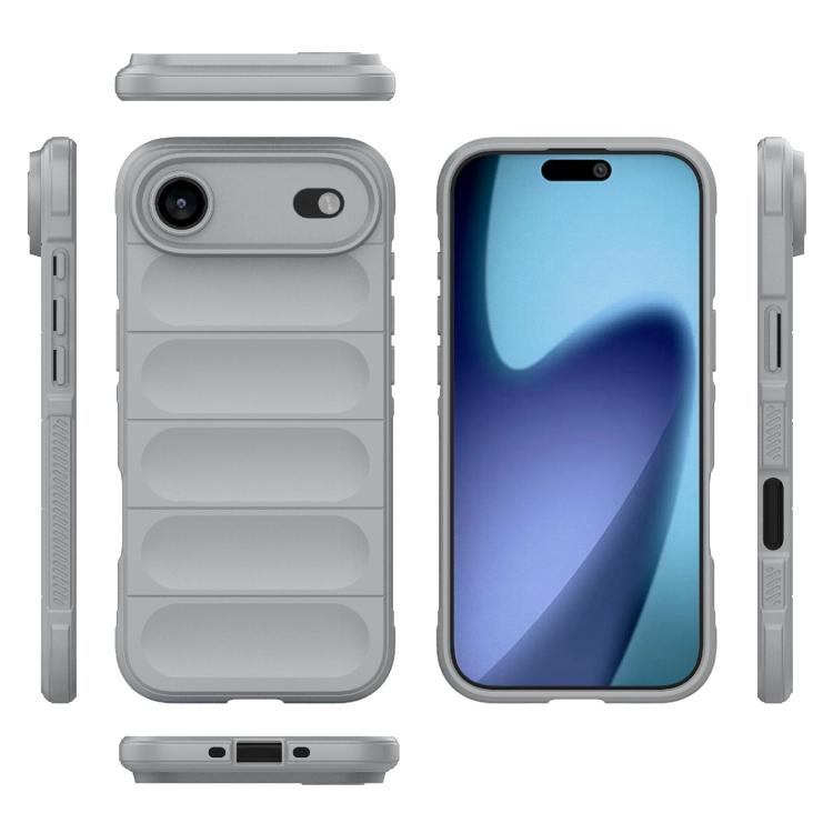For iPhone Air Magic Shield TPU + Flannel Phone Case(Grey) - iPhone Air Cases by buy2fix | Online Shopping UK | buy2fix