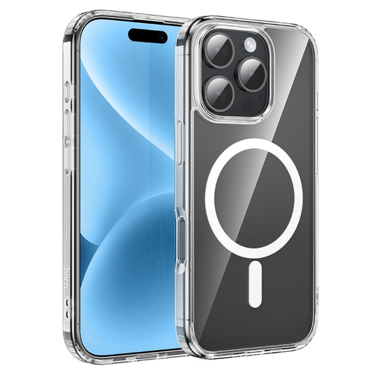 For iPhone 16 Pro Max hoco MagSafe Magnetic Series Airbag Shockproof Phone Case(Transparent) - iPhone 16 Pro Max Cases by hoco | Online Shopping UK | buy2fix