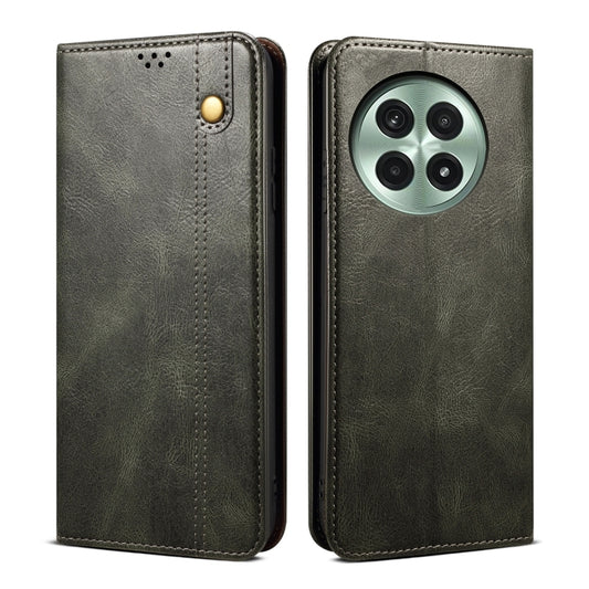 For OnePlus 13 Oil Wax Crazy Horse Texture Leather Phone Case(Green) by buy2fix