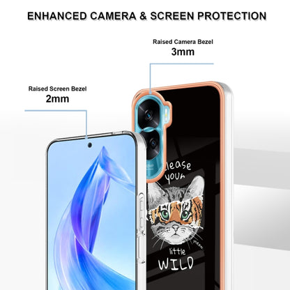 For Honor 90 Lite 5G Electroplating Marble Dual-side IMD Phone Case(Natural Growth) - Honor Cases by buy2fix | Online Shopping UK | buy2fix