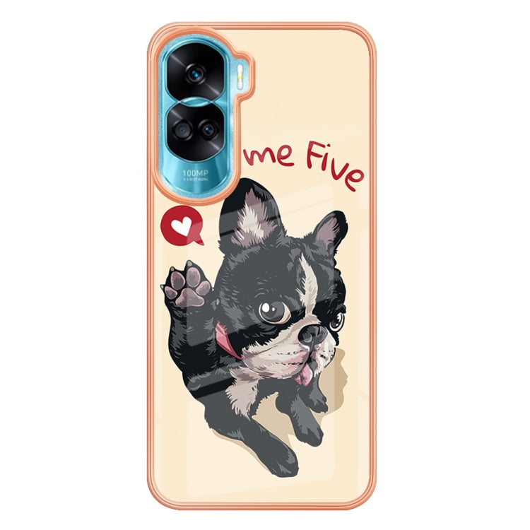 For Honor 90 Lite 5G Electroplating Marble Dual-side IMD Phone Case(Lucky Dog) - Honor Cases by buy2fix | Online Shopping UK | buy2fix