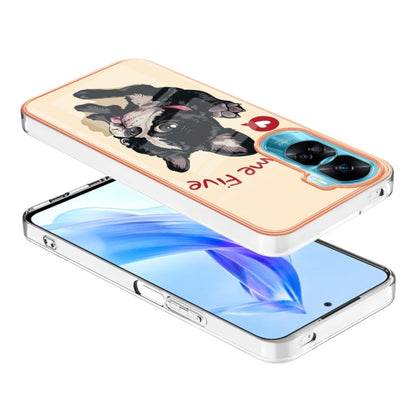 For Honor 90 Lite 5G Electroplating Marble Dual-side IMD Phone Case(Lucky Dog) - Honor Cases by buy2fix | Online Shopping UK | buy2fix