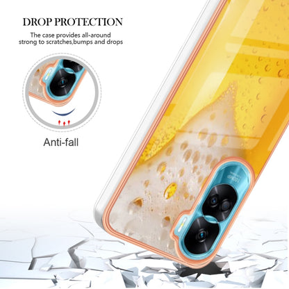 For Honor 90 Lite 5G Electroplating Marble Dual-side IMD Phone Case(Draft Beer) - Honor Cases by buy2fix | Online Shopping UK | buy2fix