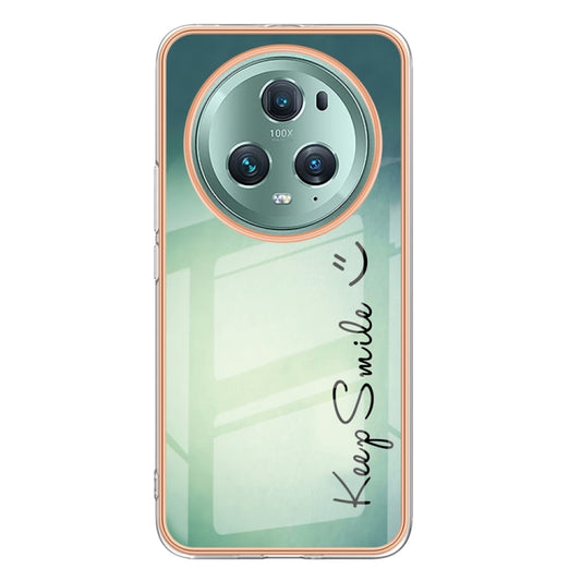 For Honor Magic 5 Pro Electroplating Marble Dual-side IMD Phone Case(Smile) by buy2fix