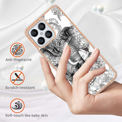 For Honor X8 4G Electroplating Marble Dual-side IMD Phone Case(Totem Elephant) - Honor Cases by buy2fix | Online Shopping UK | buy2fix