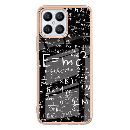 For Honor X8 4G Electroplating Marble Dual-side IMD Phone Case(Equation) - Honor Cases by buy2fix | Online Shopping UK | buy2fix