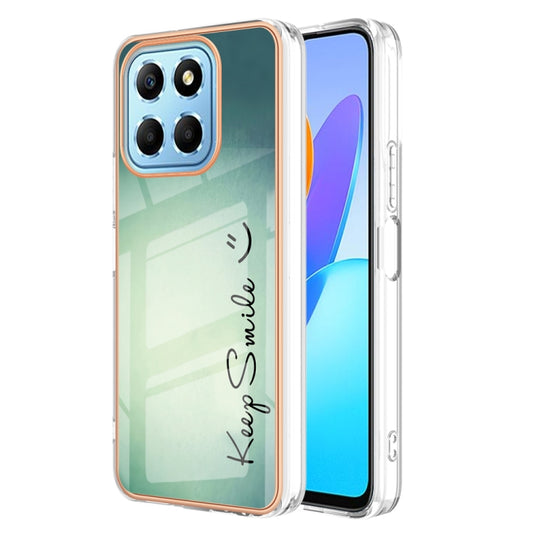 For Honor X8 5G / X6 4G Electroplating Marble Dual-side IMD Phone Case(Smile) - Honor Cases by buy2fix | Online Shopping UK | buy2fix