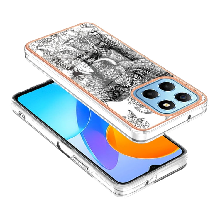 For Honor X8 5G / X6 4G Electroplating Marble Dual-side IMD Phone Case(Totem Elephant) - Honor Cases by buy2fix | Online Shopping UK | buy2fix