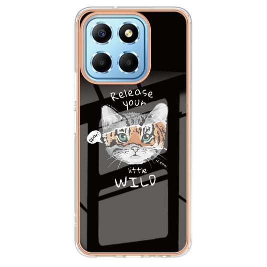 For Honor X8 5G / X6 4G Electroplating Marble Dual-side IMD Phone Case(Natural Growth) by buy2fix