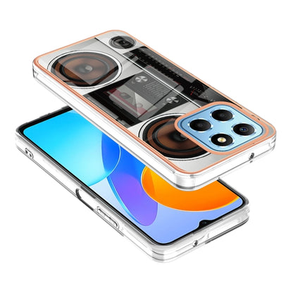 For Honor X8 5G / X6 4G Electroplating Marble Dual-side IMD Phone Case(Retro Radio) - Honor Cases by buy2fix | Online Shopping UK | buy2fix