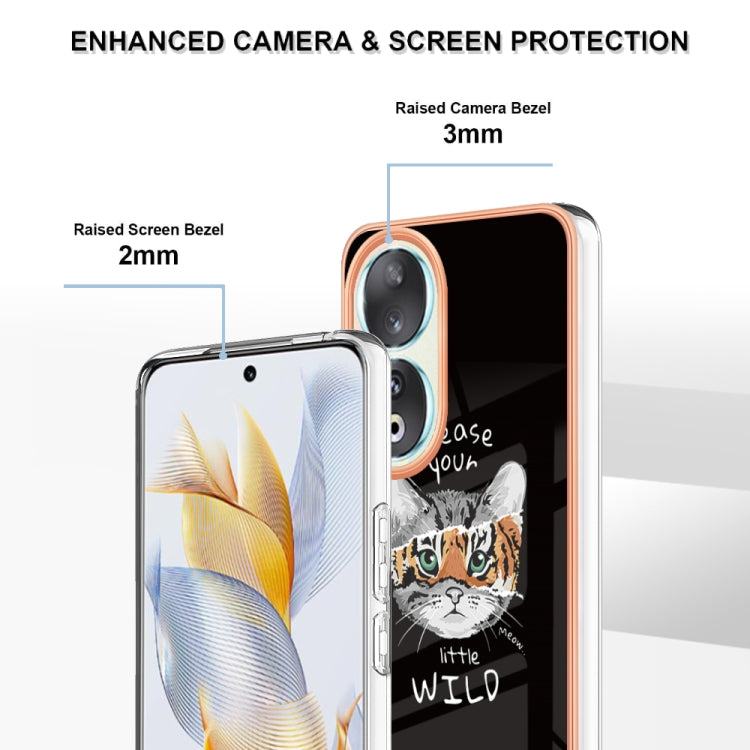 For Honor 90 5G Electroplating Marble Dual-side IMD Phone Case(Natural Growth) - Honor Cases by buy2fix | Online Shopping UK | buy2fix