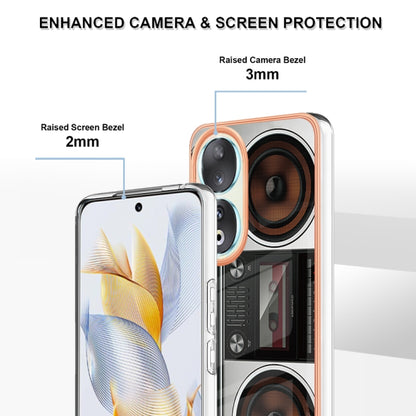 For Honor 90 5G Electroplating Marble Dual-side IMD Phone Case(Retro Radio) - Honor Cases by buy2fix | Online Shopping UK | buy2fix